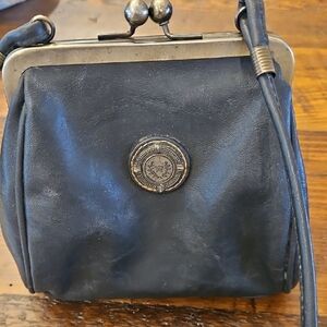 Vintage Bag Bazaar Black/ Brown  Leather Crossbody bag